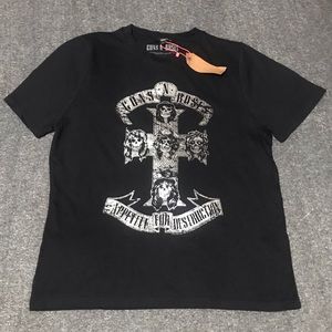 Womens Guns & Roses T shirt / Black- Size Large